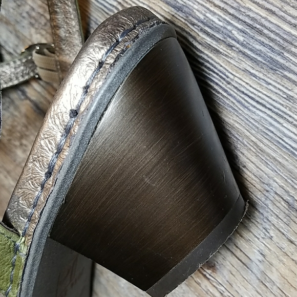 Jose Saenz Size 39 Green Leather Peep Toe Pump Heel Sandal - Picture 16 of 16